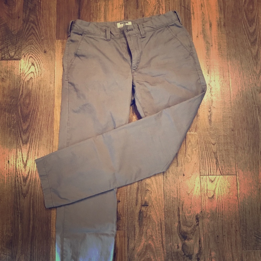 Gray Slim Fit Mens Finn Chinos Size 30/30